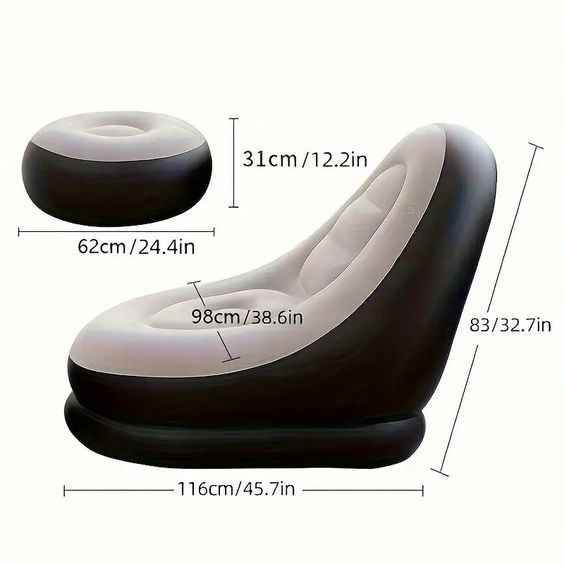 SILLON SOFA INFLABLE CON REPOSAPIES