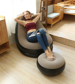 SILLON SOFA INFLABLE CON REPOSAPIES